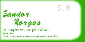 sandor morgos business card